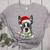 Boston Terrier Dog Santa Christmas Tree Lights Xmas Women's Heather T-Shirt Athletic Heather
