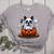 Boston Terrier Ghost Boo Halloween Kids Women's Heather T-Shirt Athletic Heather