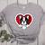 Boston Terrier Heart Cute Puppy Lover Or Dog Owner Women's Heather T-Shirt Athletic Heather