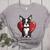 Boston Terrier Mom Dad Bostie Dog Lover Valentines Day Women's Heather T-Shirt Athletic Heather