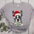 Boston Terrier Santa Christmas Tree Lights Xmas Boys Men Dog Women's Heather T-Shirt Athletic Heather