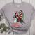 Boston Terrier Santa Claus Hat Merry Christmas Dog X-Mas Women's Heather T-Shirt Athletic Heather