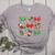Cute Coquette Pencil Bow Christmas School Teacher Student Women's Heather T-Shirt Athletic Heather