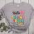 Cute Hello Second Grade Back To School Coquette Teacher Girl Women's Heather T-Shirt Athletic Heather Cute Hello Second Grade Back To School Coquette Teacher Girl Women's Heather T-Shirt Athletic Heather