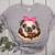 Cute Pug Shirt Donut Girls Dog Women's Heather T-Shirt Athletic Heather