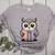 Cute Reading Owl Book Lover Teacher Librarian Bookworm Women's Heather T-Shirt Athletic Heather Cute Reading Owl Book Lover Teacher Librarian Bookworm Women's Heather T-Shirt Athletic Heather