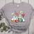 Floral Beakers Chemistry Lab Teacher Women's Heather T-Shirt Athletic Heather Floral Beakers Chemistry Lab Teacher Women's Heather T-Shirt Athletic Heather