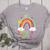 Happy 50th Days Of School Rainbow Teacher 50 Days Smarter Women's Heather T-Shirt Athletic Heather