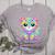 Happy Dot Day Colorful Polka Dot Cat Kitten Teachers Kids Women's Heather T-Shirt Athletic Heather