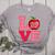 Love Kindergarten Cute Apple School Teacher Women's Heather T-Shirt Athletic Heather Love Kindergarten Cute Apple School Teacher Women's Heather T-Shirt Athletic Heather