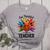 One Thankful Teacher Thanksgiving TurkeyCute Pencil Women's Heather T-Shirt Athletic Heather One Thankful Teacher Thanksgiving TurkeyCute Pencil Women's Heather T-Shirt Athletic Heather