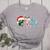 PTO Santa Hat Reindeer Parent Teacher Organization Christmas Women's Heather T-Shirt Athletic Heather