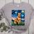 Red Heeler Starry Night Cattle Dog Colorful Art By Aja For Men Women Girls Kids Women's Heather T-Shirt Athletic Heather