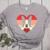Retro Heart Boston Terrier Dog Vintage Valentine Women's Heather T-Shirt Athletic Heather