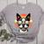 Retro Sunset Sunglasses Boston Terrier Boston Bull Bostie Women's Heather T-Shirt Athletic Heather