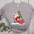 Santa Ugly Christmas Tree Lights Boston Terrier Dog Lover Women's Heather T-Shirt Athletic Heather