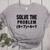 Solve The Problem 9×74 Math Teacher Women's Heather T-Shirt Athletic Heather