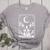 Tarot Card Vintage Crescent Moon Boston Terrier Dog Mom Women's Heather T-Shirt Athletic Heather