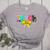 Teach Coquette Bow Teacher Back To School Happy First Day Women's Heather T-Shirt Athletic Heather