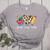 Tie Dye Hippie Peace Love Teach Teacher Appreciation Women's Heather T-Shirt Athletic Heather Tie Dye Hippie Peace Love Teach Teacher Appreciation Women's Heather T-Shirt Athletic Heather