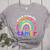 Tiny Human Tamer Watercolor Rainbow Daycare Teacher Women's Heather T-Shirt Athletic Heather Tiny Human Tamer Watercolor Rainbow Daycare Teacher Women's Heather T-Shirt Athletic Heather