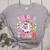 Trick Or Teach Halloween Teacher Floral Ghost Groovy Women's Heather T-Shirt Athletic Heather