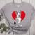 Valentine's Day Boston Terrier Lover Women's Heather T-Shirt Athletic Heather