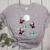 Xmas Tree Santa Riding Boston Terrier Christmas Women's Heather T-Shirt Athletic Heather