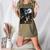 Boston Terrier Selfie Full Moon Flying Witch Halloween Dog Women's Heather T-Shirt Heather Olive