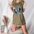 Boston Terrier Selfie Statue Of Liberty 4th Of July American Women's Heather T-Shirt Heather Olive