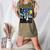 Boston Terrier Starry Night Van Gogh Art Women's Heather T-Shirt Heather Olive