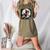Cute Boston Terrier Halloween Costume Dog Lover Women Girls Women's Heather T-Shirt Heather Olive