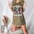 Even My Boston Terrier Loves Trump Trump Supporter Dog Lover Women's Heather T-Shirt Heather Olive