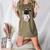 Girls I Heart Mom Love Mama Boston Terrier Dog Lover Women's Heather T-Shirt Heather Olive