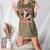 Man I Feel Like A Teacher Retro Western Country Cowgirl Women's Heather T-Shirt Heather Olive