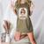 Messy Bun Spooky Teacher Bleached Halloween Teachers Women's Heather T-Shirt Heather Olive