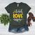 Back To School Teach Love And Inspire Teacher Sunflower Women's Heather T-Shirt Heather Forest