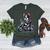 Biker Boston Terrier Dog Riding Motorbike Women's Heather T-Shirt Heather Forest