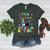 My Birthday Colorful Costume Boston Terrier Party Women's Heather T-Shirt Heather Forest