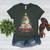 All Booked For Christmas Xmas Tree Teacher Holiday Pajamas Women's Heather T-Shirt Heather Forest