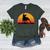 Boston Terrier Bostie Sunset Retro Dog Pet Mom Dad Women's Heather T-Shirt Heather Forest