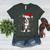 Boston Terrier Christmas Santa Hat Tree Lights Pajama Women's Heather T-Shirt Heather Forest
