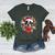 Boston Terrier Christmas Wreath Decoration Xmas Pajamas Women's Heather T-Shirt Heather Forest