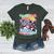 Boston Terrier Dog Christmas Snowman Winter Snow Women's Heather T-Shirt Heather Forest