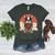 Boston Terrier Dog Japanese Style Samurai Dogs Women's Heather T-Shirt Heather Forest