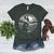 Boston Terrier Dog Nature Scene Graphic Art Men Women Girls Kids Women's Heather T-Shirt Heather Forest