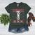 Boston Terrier Dog Santa Hat Men Kids Ugly Christmas Light Women's Heather T-Shirt Heather Forest