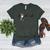 Boston Terrier EKG Heartbeat Heart Line Dog Lovers Women's Heather T-Shirt Heather Forest