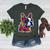 Boston Terrier Floral Vintage Dog Mom Distressed Men Women Kids Women's Heather T-Shirt Heather Forest