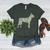 Boston Terrier Flower Silhouette Floral Dog Men Women Girls Kids Women's Heather T-Shirt Heather Forest
